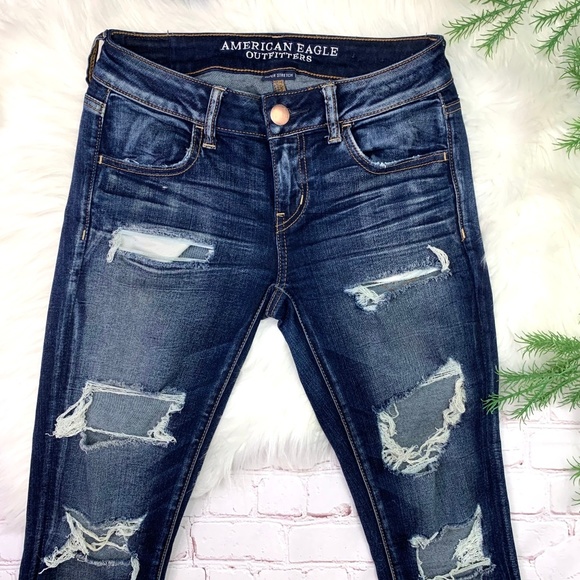 🚫SOLD! 👖NWOTI•AEO🦅•I Destroyed Superlow Jegging - Picture 4 of 8